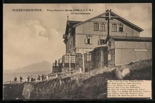 AK Prinz Heinrich-Baude im Riesengebirge, Schneekoppe