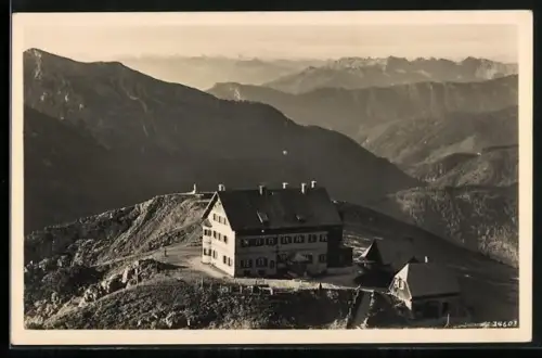 AK Rotwandhaus gegen Rofan und Zillertaler Berge