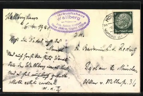 AK Wallberghaus auf dem Setzberg
