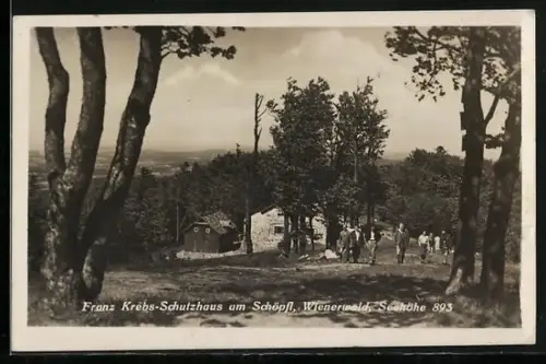 AK Franz Krebs-Schutzhaus am Schöpfl, Wienerwald