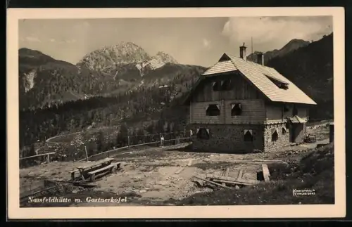 AK Nassfeldhütte, Berghütte mit Gartnerkofel