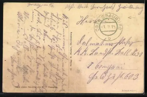 AK Hugo Gerbershütte, Berghütte des Ö. G. V. im Hochkreuzgebiet gegen Kellerwand Carnia