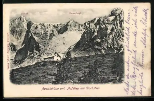 AK Austriahütte, der AUfstieg am Dachstein