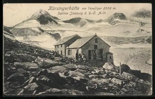 AK Kürsingerhütte, Sektion Salzburg, verschneite Berge