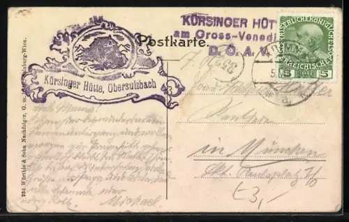 AK Kürsingerhütte, Sektion Salzburg, verschneite Berge