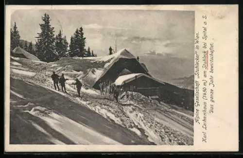 AK Karl Lechnerhaus, Gesamtansicht mit Stuhleck