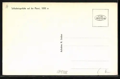 AK Schladmingerhütte auf der Planei, Frontansicht der Berghütte des Dt. u. Österr. Alpen-Vereins