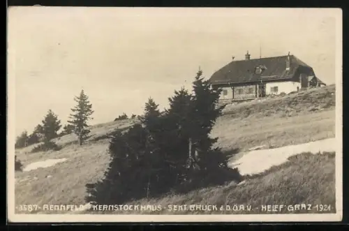 AK Kernstockhaus, Berghütte der Sekt. Bruckd. D. Ö. A. V. am Rennfeld