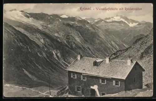 AK Warnsdorferhütte, Berghütte mit Reichenspitze