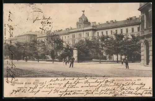 AK Prag / Praha, Partie an der Albrechts-Kaserne