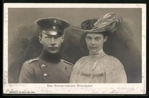 AK Kronprinz Wilhelm von Preussen mit seiner Frau