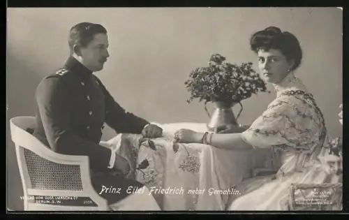 AK Prinz Eitel Friedrich von Preussen mit Gemahlin
