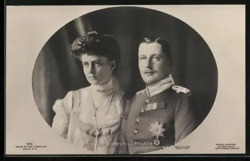 AK Prinz Eitel Friedrich von Preussen und Gemahlin