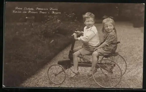 AK Prinz Ludwig, Prinzessin Maria, Kinder des Prinzen Franz v. Bayern