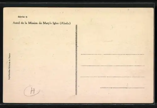 AK Mary`s Igloo, AK, Autel de la Mission de Mary`s Igloo