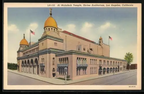 AK Los Angeles, CA, Al Malaikah Temple, Shire Auditorium