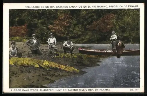 AK Alligator Jagd am Bayano River in Panama