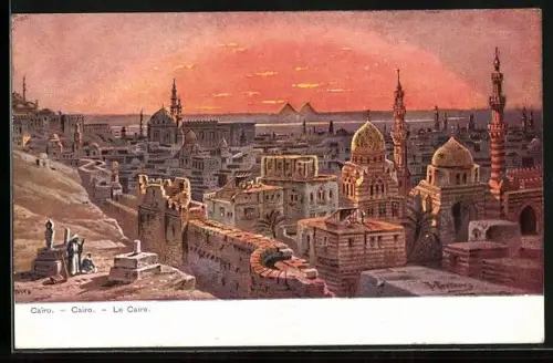 Künstler-AK F.Perlberg: Cairo, Serie 672a, Ägypten II. No. 2