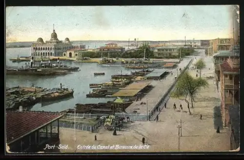 AK Port-Said, Entrée du Canal et Bureauxde la Cie