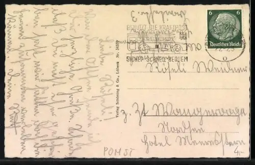 AK Swinemünde, Blick auf Promenade und Strand