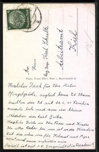 AK Znaim a. d. Thaya, Strasse der S.A. mit Rathausturm