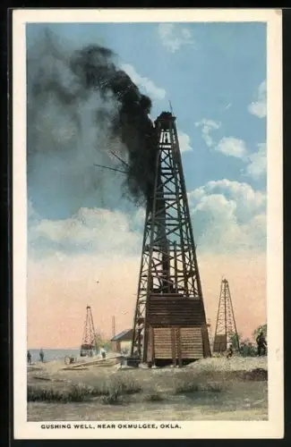 AK Okmulgee, OK, Gushing Well, Erdöl