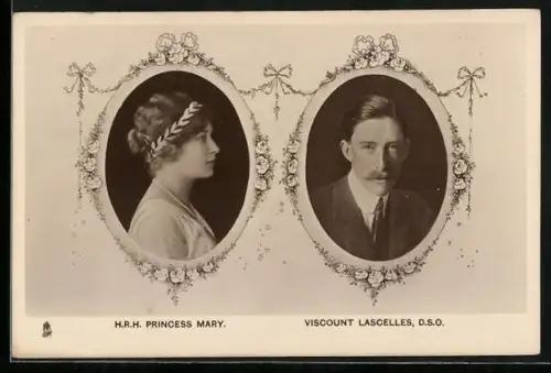 AK Königshaus von England, Princess Mary und Viscount Lascelles
