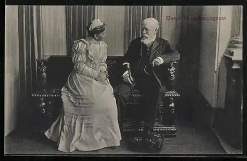 AK Unser Grossherzogpaar, Goldene Hochzeit 1906, der Grossherzog von Baden mit Gattin