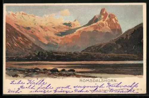 Künstler-AK Themistokles von Eckenbrecher: Romsdalshorn, Gebirgspanorama