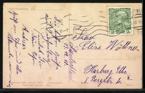 AK Reichenberg-Liberec, Kaiser Franz Josef-Bad, Bahnhof, Heinrichswarte, Turnhalle, Infanterie-Kaserne