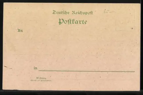Lithographie Metz, Totalansicht vom Fort St. Quentin aus