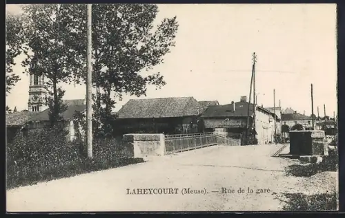 AK Laheycourt /Meuse, Rue de la gare