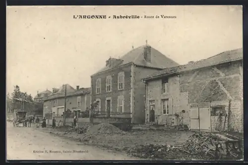 AK Aubréville /Argonne, Route de Varennes