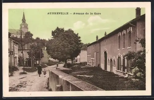 AK Aubreville, Avenue de la Gare