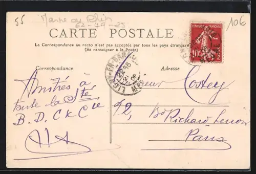 AK Ligny-en-Barrois, Ecluse et Pont du Canal rue St-Dizier