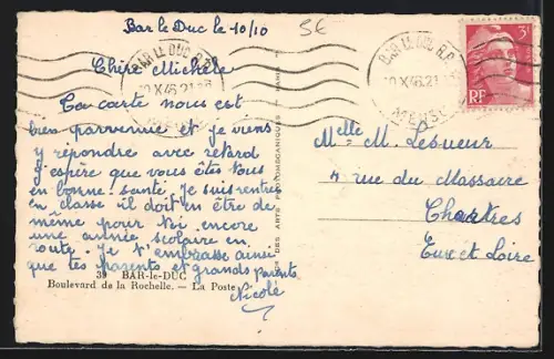 AK Bar-le-Duc, Boulevard de la Rocheelle, Le Poste