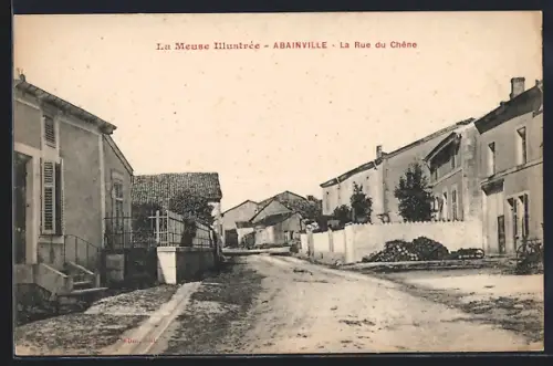 AK Abainville, La Rue du Chêne, Strassenpartie