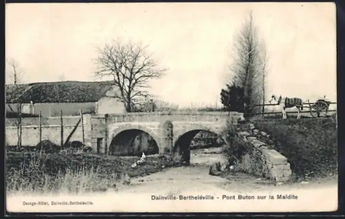 AK Dainville-Bertheléville, Pont buton sur la Maldite