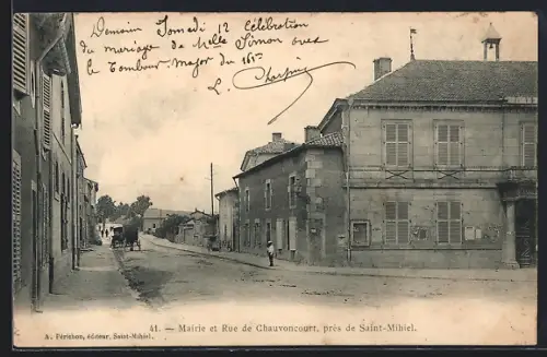 AK Chauvoncourt, Une rue de Chauvoncourt, près de Saint-Mihiel