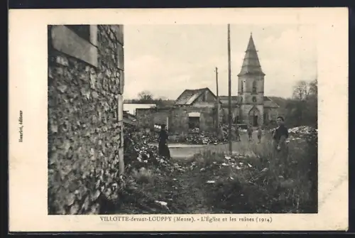 AK Villotte-devant-Louppy, L`Eglise et les ruines