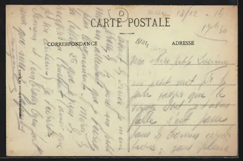 AK Tronville, Grande-Rue et l`Eglise