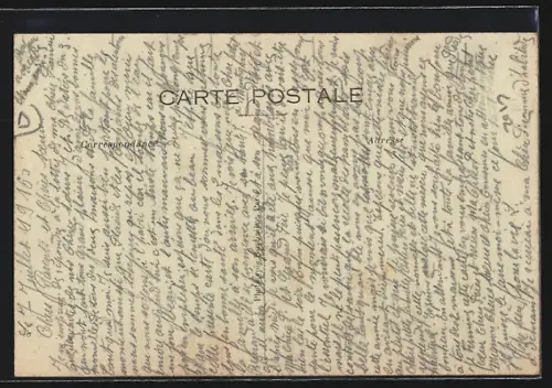 AK Triaucourt, La Place de la Mairie