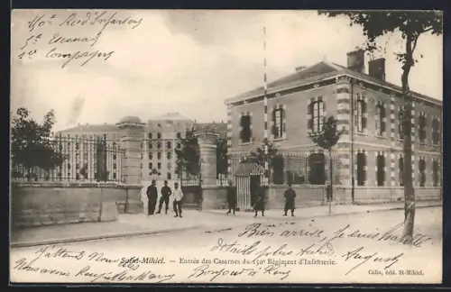 AK Saint-Mihiel, Entrée des Casernes du 150 Régiment d`Inanterie