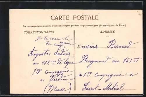 AK Verdun, Caserne de Jardin-Fontaine, Vue prise derriere