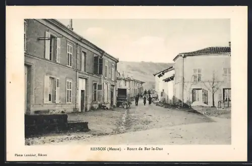 AK Resson, Route de Bar-le-Duc