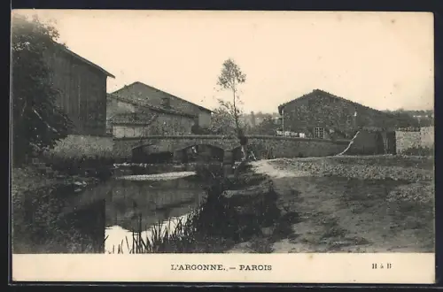 AK Parois, Ortspartie an der Flussbrücke