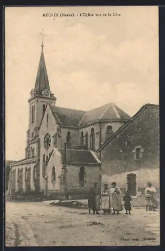 AK Mécrin, L`Eglise vue de la Cote