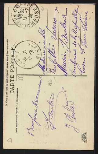 AK Fleury-devant-Douaumont, La rue de l`Eglise en 1914, Emplacement actuel de l`Eglise