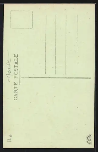 AK Fleury, La Rue de l`Église en 1914, Emplacement actuel de l`Église