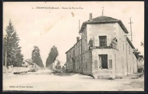 AK Tronville, Route de Bar-le-Duc, Strassenpartie